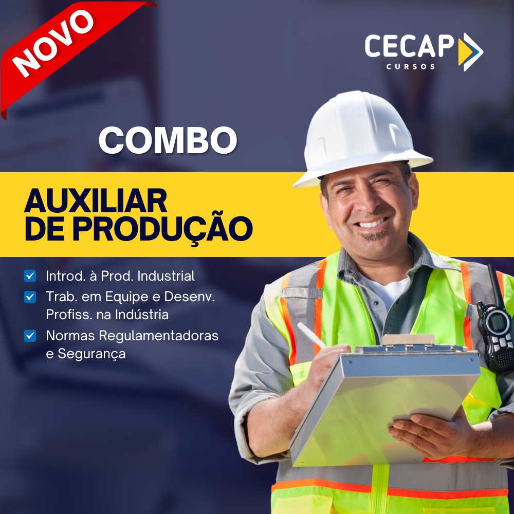 Cecap Cursos - cod: 004 - Combo Auxiliar de Produção